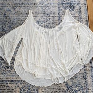 Free people cold shoulder white top XS